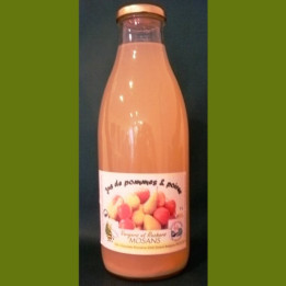 Jus de POIRES et de pommes en bouteilles de verre - 1L