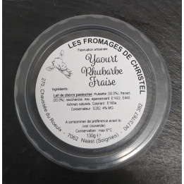 Yaourt fraise rhubarbe  (130 gr)