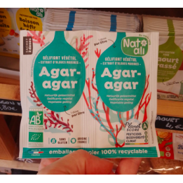 Agar-agar gélifiant végétal bio - 2*4g - Natali